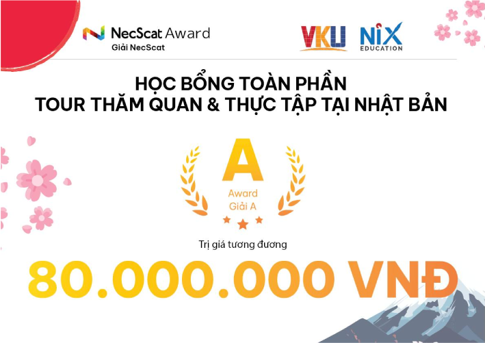 Học bổng toàn phần tour tham quan và thực tập tại Nhật Bản do NecScrat tài trợ cho sinh viên VKU