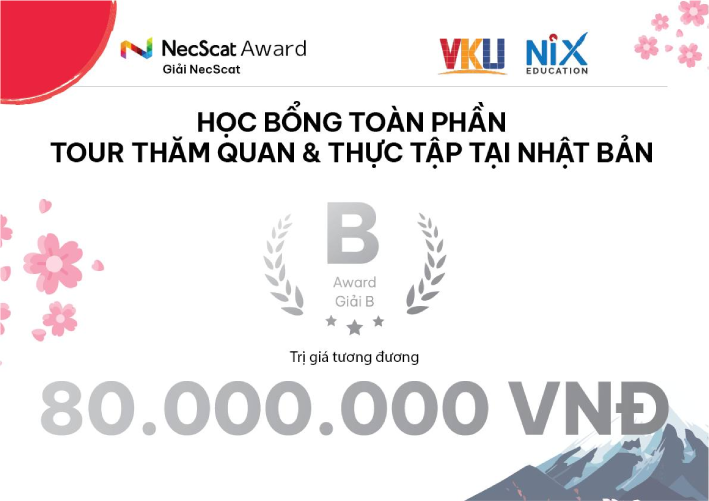 giải thưởng hạng B do công ty NecScrat tài trợ cho sinh viên G - JIT